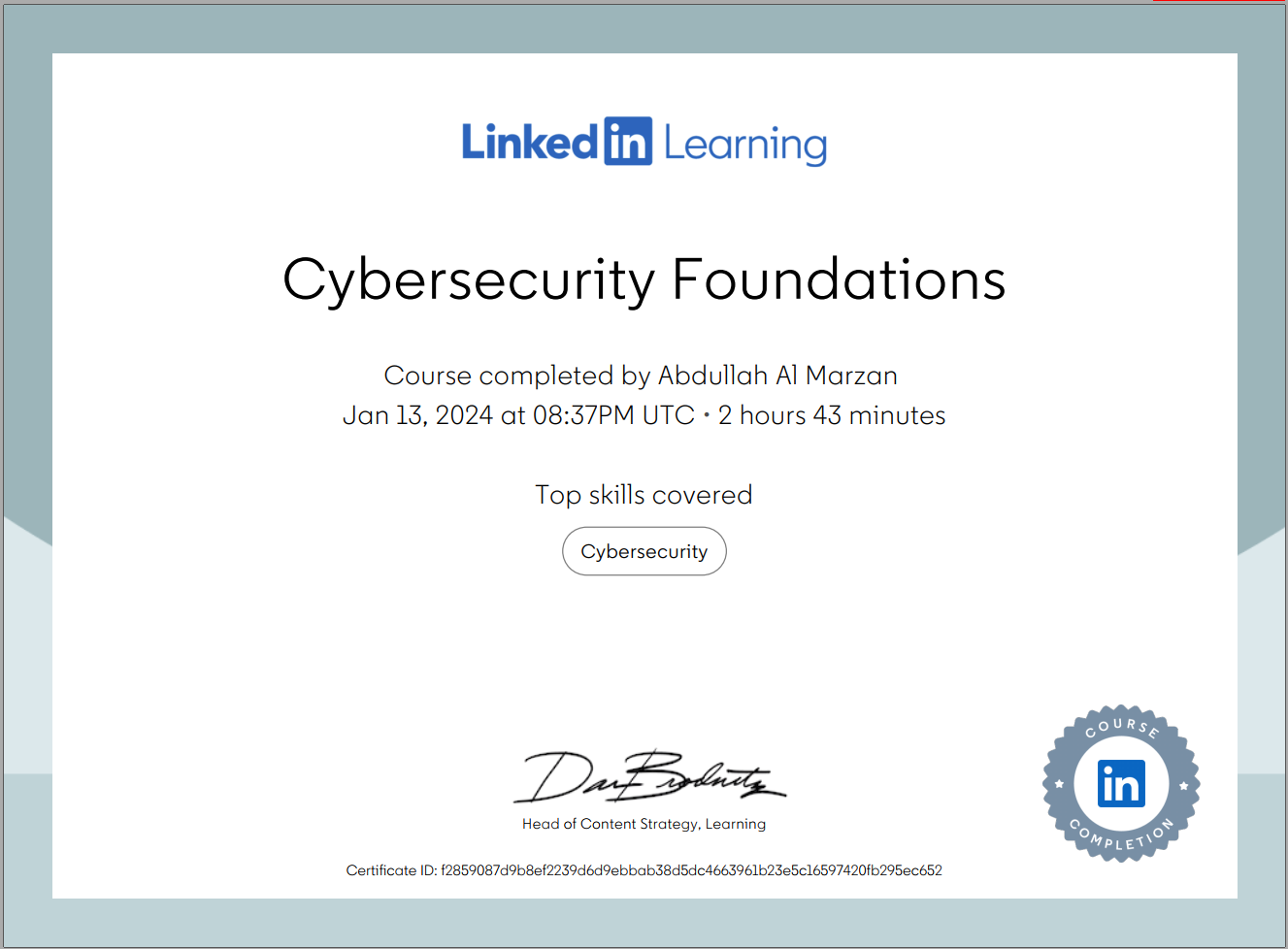 Certificate Thumbnail